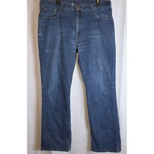 Carhartt Men's 38x32 Relaxed Fit Rugged Flex Pants Blue Jeans Workwear